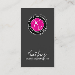 Stylish Monogram Business Card
