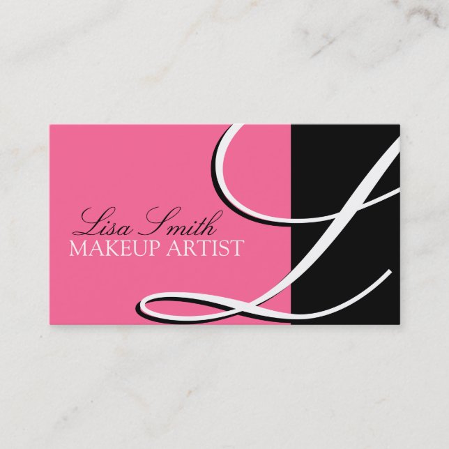 Stylish Monogram Business Cards (Front)