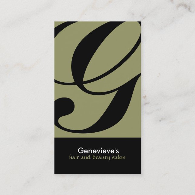Stylish Monogram Business Cards (Front)
