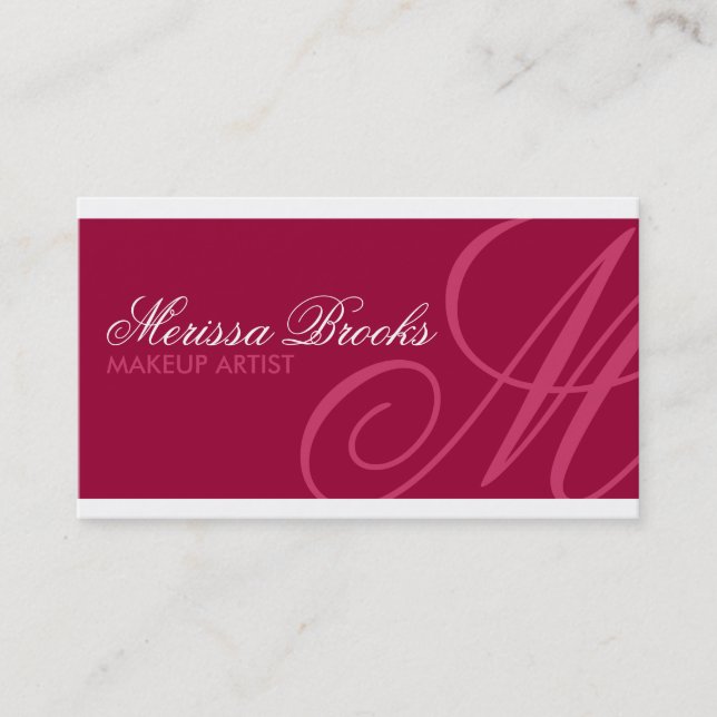 Stylish Monogram Business Cards (Front)