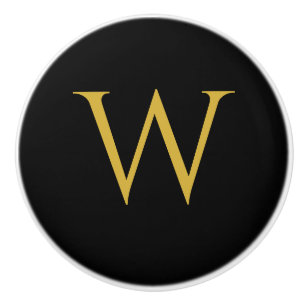 Stylish Monogram Ceramic Furniture Knob