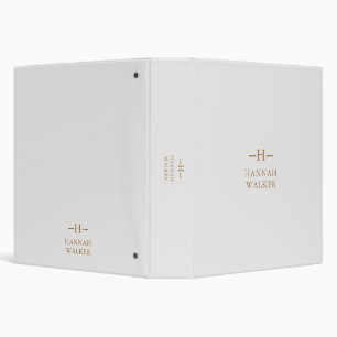 Stylish Monogram Gold Script Binder