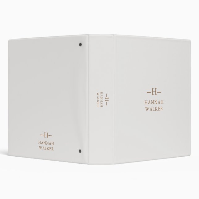 Stylish Monogram Gold Script Binder (Background)