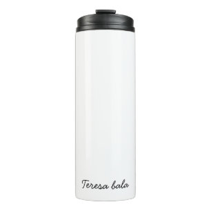 Stylish Monogram Modern Minimalist Script Design Thermal Tumbler