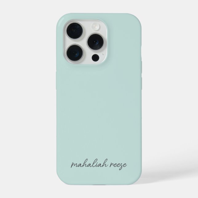 Stylish Monogram Ocean Spray Modern Script iPhone Case (Back)