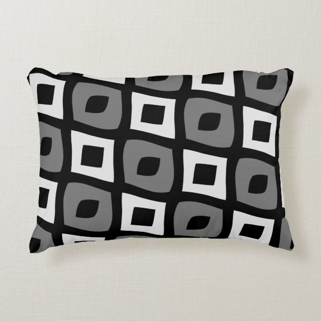 Stylish Monogram Pattern Accent Pillow (Front)