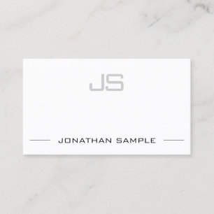 Stylish Monogram Professional Simple Modern Plain Business Card