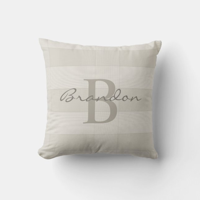 Stylish Monogram Script Letter B Modern Template Throw Pillow (Front)