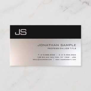 Stylish Monogram Simple Glamour Professional Plain Business Card