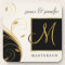 Stylish Monogram Wedding Gift Cork Coaster Set