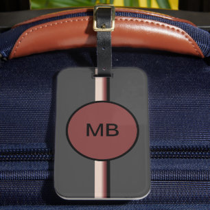 Stylish Monogrammed Luggage Tag