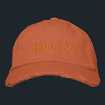 Stylish monogrammed orange embroidered hat<br><div class="desc">Stylish monogrammed orange embroidered baseball cap.</div>