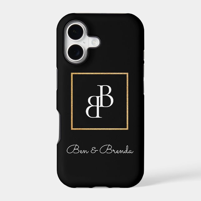 Stylish Monograms Text Design (Back)