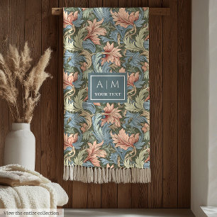 Stylish Morris style custom name gift throw Fleece Blanket