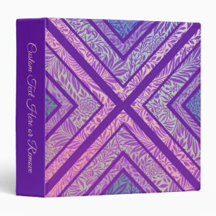 Stylish Mosaic Mandala Purple Lavender Design Binder
