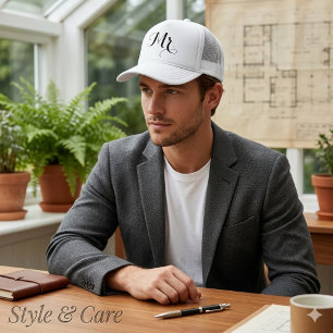 Stylish Mr. Text Hat – Groom Trucker Cap Gift