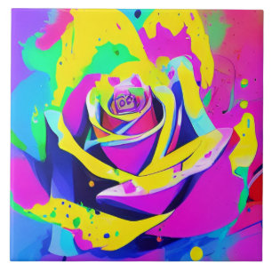 Stylish Multi Coloured Flower Tile