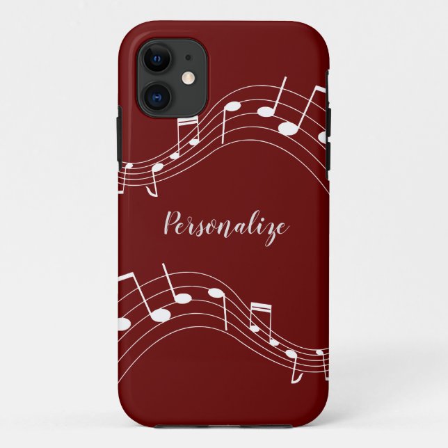 Stylish Music Notes Trendy Cool Personalized Case- Case-Mate iPhone Case (Back)