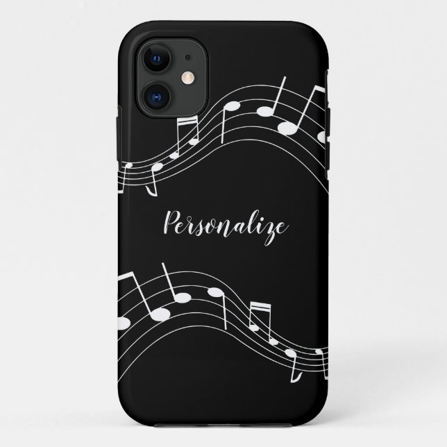 Stylish Music Notes Trendy Cool Personalized Case- Case-Mate iPhone Case (Back)