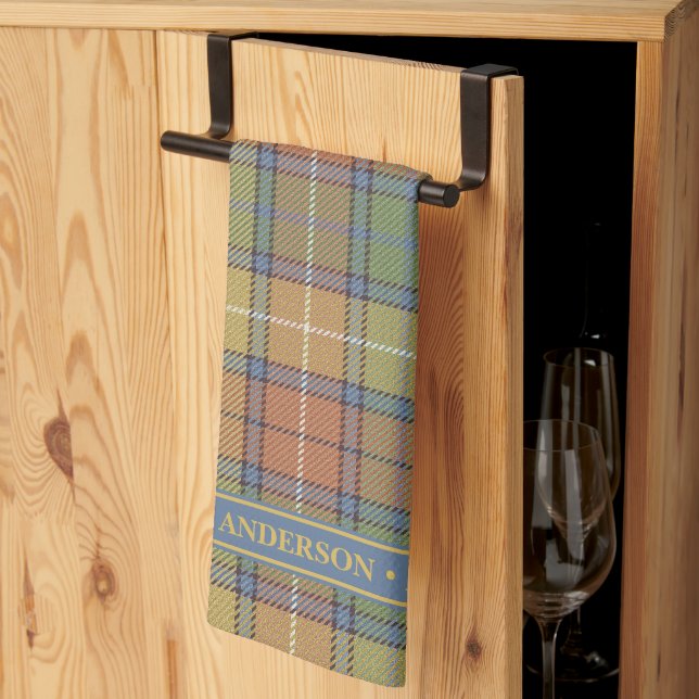 Stylish Muted Spring Colour Mix Plaid Kitchen Towel (Thirds Fold)