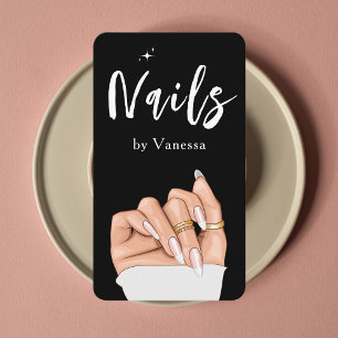 Stylish Nail Artist Salon Qr Code Business Card