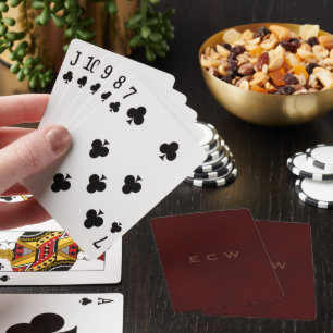 Stylish Named Mottled Brown Playing Cards