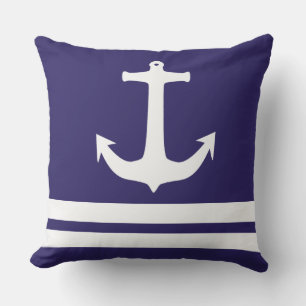 Stylish Nautical Anchor Outdoor Pillow