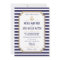 Stylish Nautical Gold Anchor Wedding Invitation