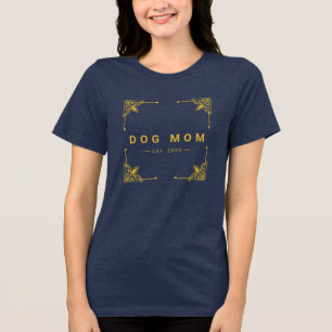 Stylish Navy Tri-Blend Tee for Proud Dog Moms
