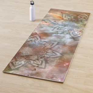 Stylish Nebula Mandala Lotus Yoga Mat