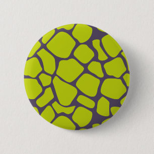 Stylish Neon Purple Leopard Print Animal Skins 2 Inch Round Button