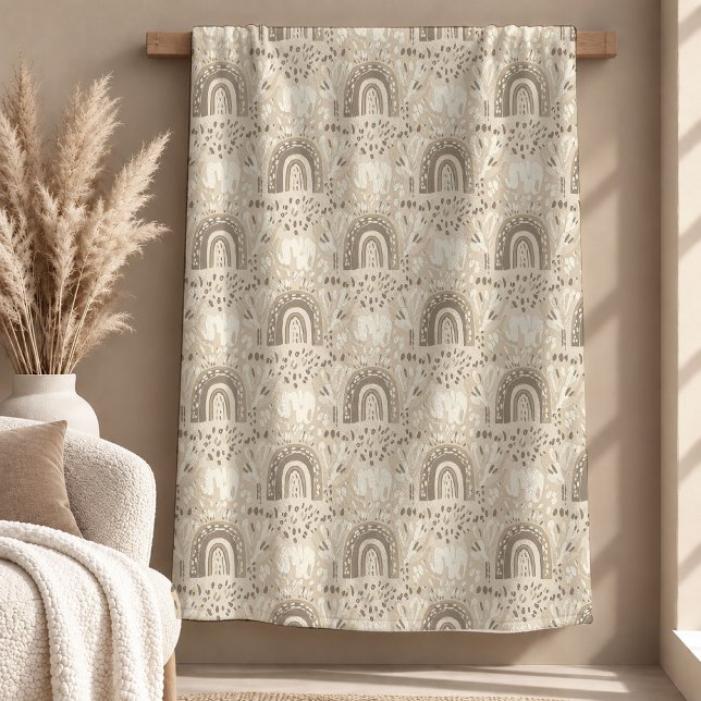 Stylish Neutral Boho Rainbow Throw Blanket Gift (Stylish Neutral Boho Rainbow Throw Blanket Gift)