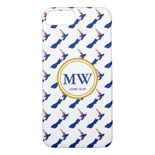 Stylish NEW ZEALAND Abundant Life Monogram Case-Mate iPhone Case