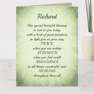 Stylish Nice Words Get Well Recovery Greeting Card