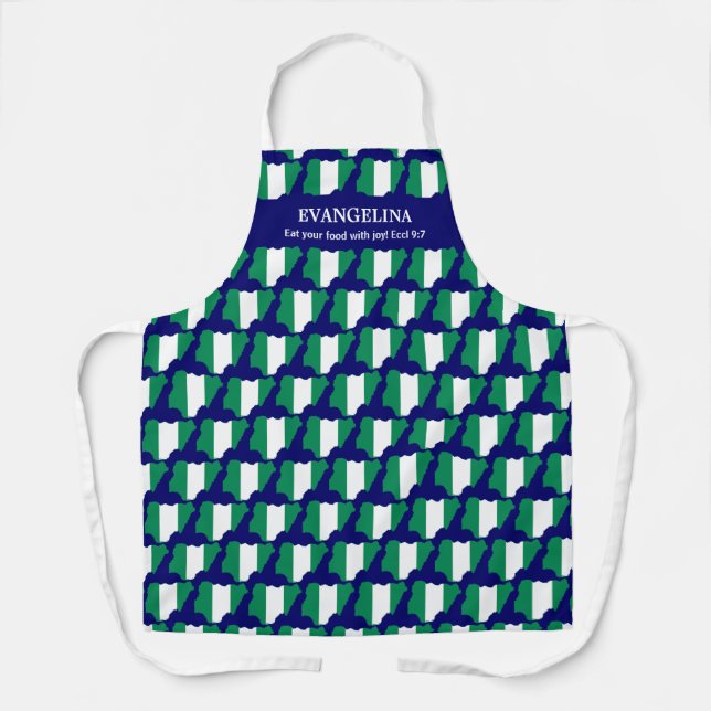Stylish NIGERIA Personalized Apron (Front)