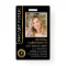 Stylish Notary Public Photo QR Code ID Black Gold