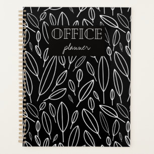 Stylish office l business black white planner