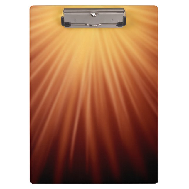 Stylish Orange and Black Abstract  Clipboard (Front)
