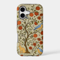 Stylish Orange Apples on Brown Trees Design