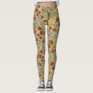 Stylish Orange Apples on Brown Trees Design Leggings