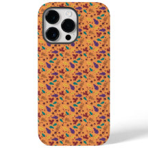 Stylish Orange Leaf Pattern iPhone Case 