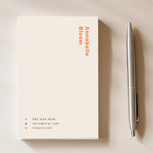 Stylish Orange Minimal Modern Trendy Post-it Notes