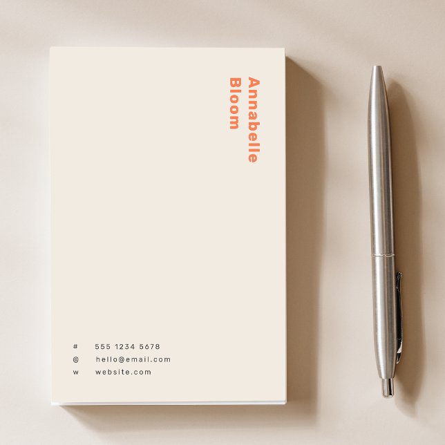 Stylish Orange Minimal Modern Trendy Post-it Notes (Creator Uploaded)