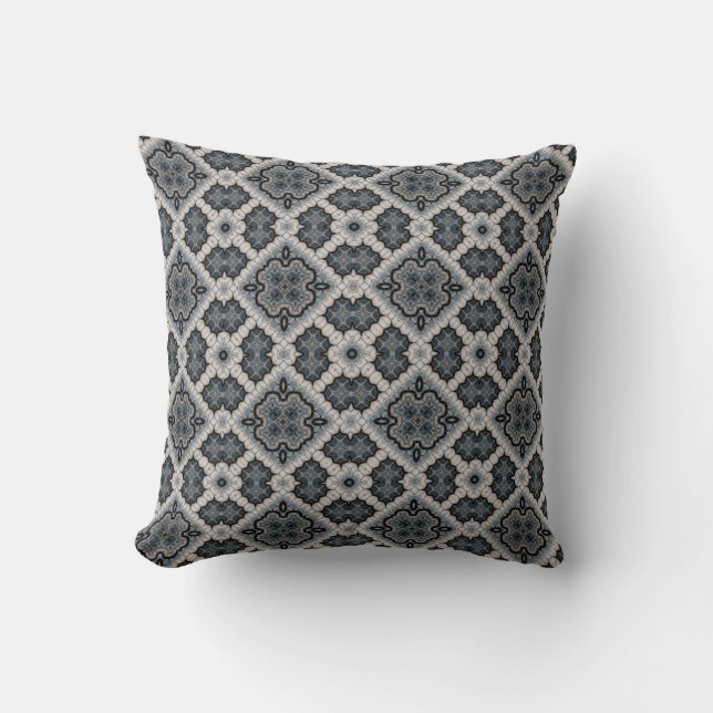 Stylish oriental ornament  throw pillow (Front)