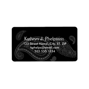 Stylish Paisley/Bandana Pattern Address Label