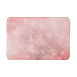 Stylish Pale Pink Blush Sparkle Bath Mat