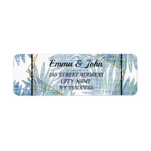 Stylish palm leaves personalized