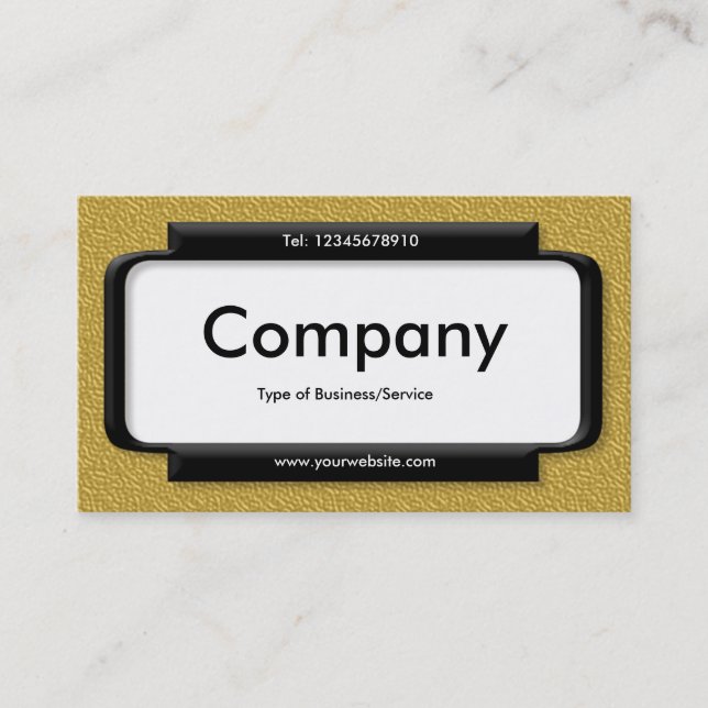 Stylish Panel - Amber Embossed Texture Business Card (Front)