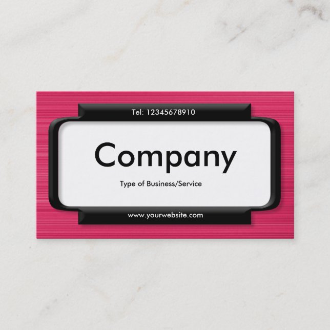 Stylish Panel - Brushed Crimson Texture Business Card (Front)