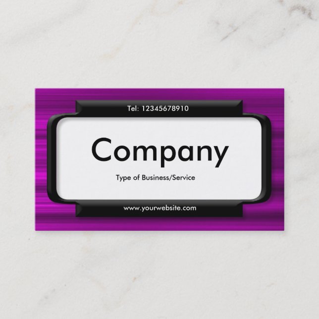 Stylish Panel - Brushed Deep Magenta Texture Business Card (Front)